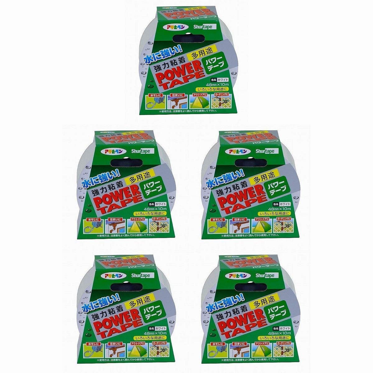 

Asahipen Power 48мм x 10м от (Оптовая закупка) Лента, Белая, (Пакет 5) белый