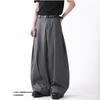 Trendy men's American deconstruction design feeling scimitar pants drape feeling wide-leg casual pants couple style versatile pants tide