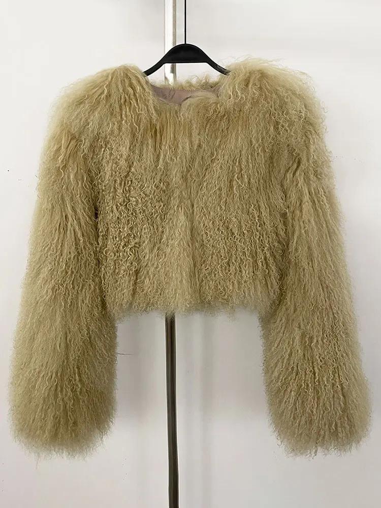 

OFTBUY настоящая монгольская овечья шерсть женская зимняя высококачественная модная тибетская овечья меховая куртка новая натуральная шуба американская мода XXXL