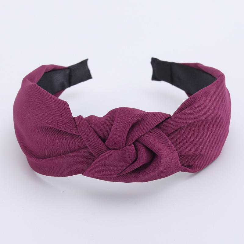 

Минималистичные женские повязки на голову Однотонные твиловые повязки для волос с узлом для леди, девушек, для повседневного ношения, для шопинга, для путешествий, аксессуары для головного убора