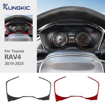 Real Soft Carbon Fiber For Toyota RAV4 XA50      2024 2025 LHD RHD Car Speedometer Frame Trim Sticker