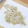 Christmas simulation gold powder pine branch simulation flower green plant glitter powder colorful cypress leaf gold powder branch accessories