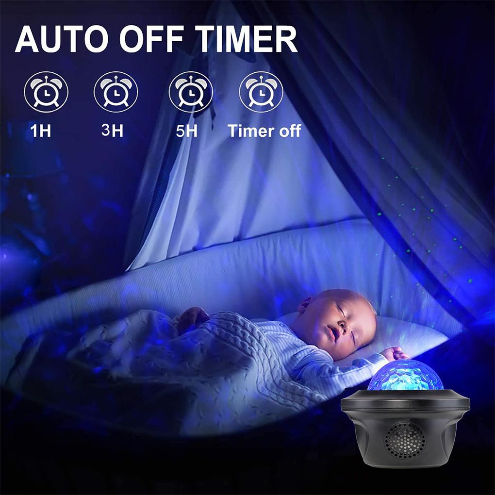 USB LED Star Projector Night Light Decoration Portable Remote Control Lamp Bedroom Decorative for Household Holiday Party