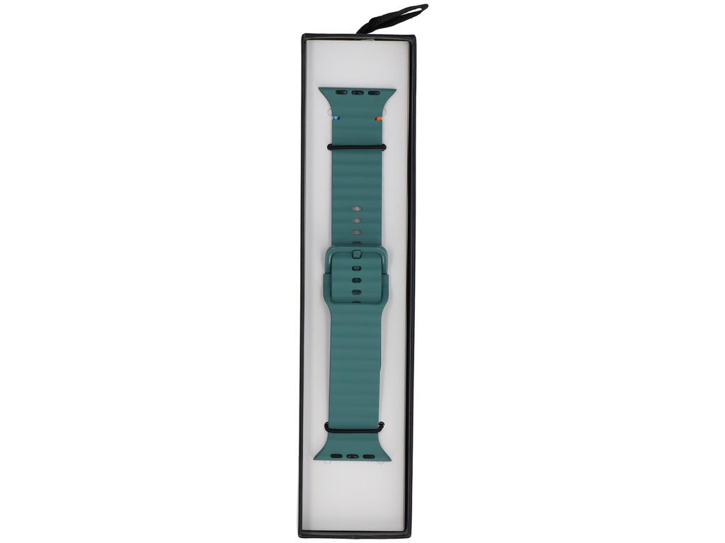 GlacierX Silicone Colored Buckle Pastel Teal Smartwatch Strap for Apple Watch 42/44/45/49mm Turquoise