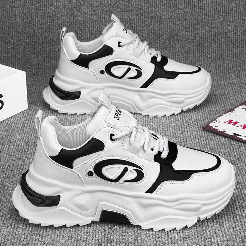 Men's shoes 2025 new autumn versatile high-end youth sports shoes student Xiaobai casual platform dad shoes