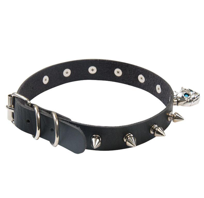 Goth Punk Nieten Nieten Choker Halsband Für Frauen Steampunk Katzenkopf Halskette Emo Halsband Cosplay Chocker Gothic Accessoires