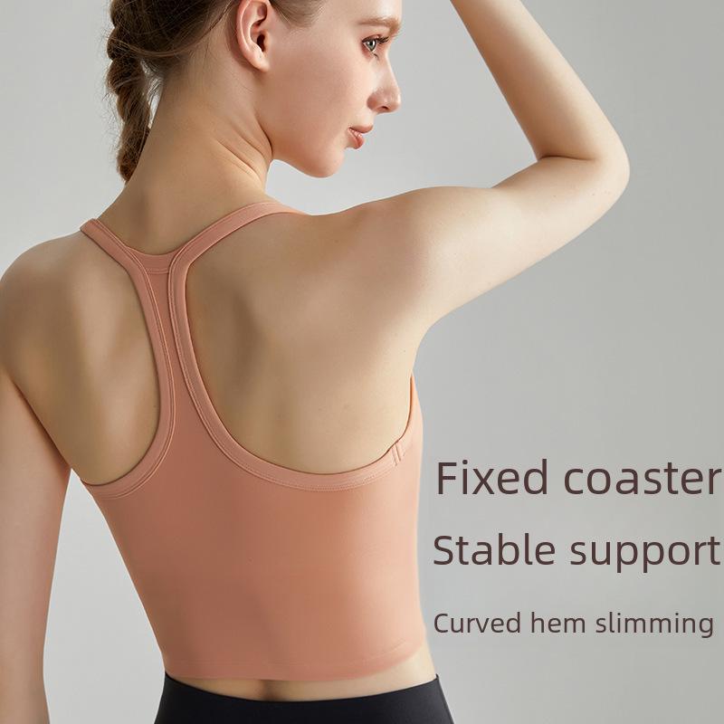 Sutiã esportivo LAHN: Alças finas, almofadas fixas, costas em I elegantes, colete fitness de alta resistência