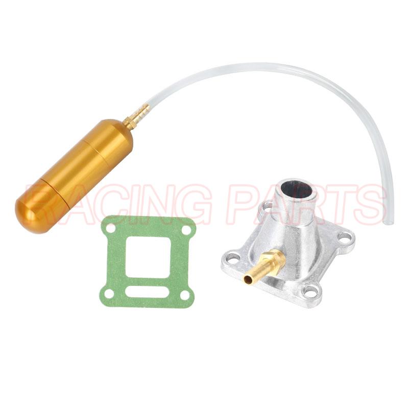Aluminum Boost Power Bottle + Intake Pipe Gasket For 2 Stroke 43cc 47cc 49cc Mini Moto Kids ATV Quad Dirt Pocket Bike золотистый
