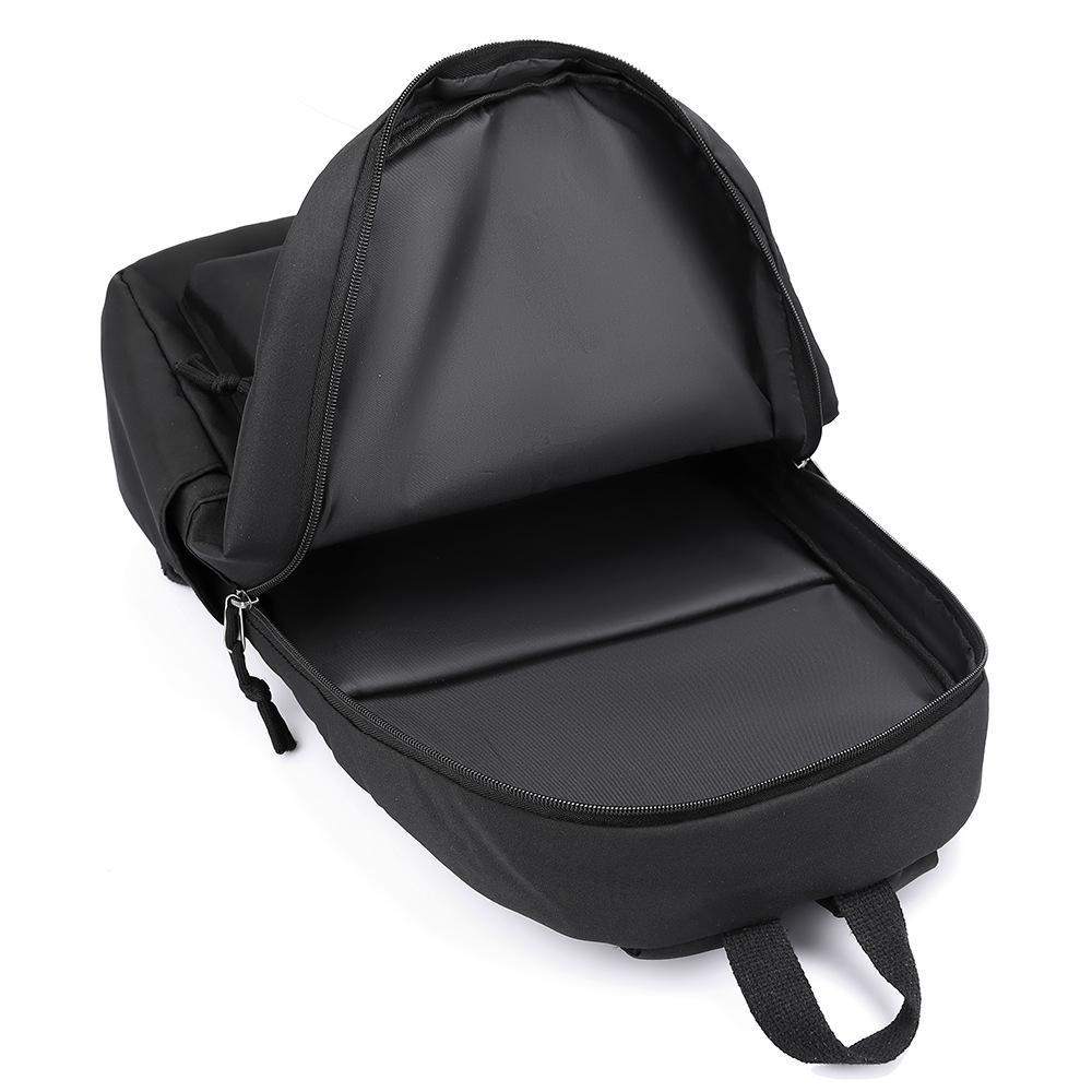 Solid color backpack fashion trend men's and women's backpack simple large capacity backpack student schoolbag casual backpack