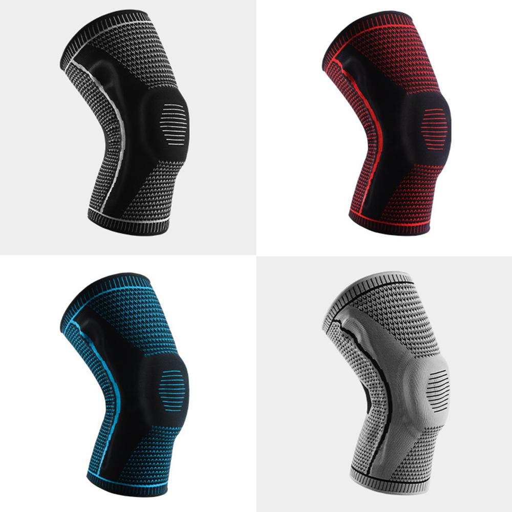 1 PC Silicone Full Knee Brace Strap Patella Medial Support Compression Protection Sport Pad Running Basketball Gym