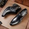 Fashion Leather Men Dress Shoes High Heel British Mens Elevator Business Shoes Wedding Party Male Oxford Footwear Increasing 5.8cm