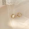 Korean High-End Cat's Eye Stone Simple Retro Stud Earrings for Women