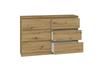Large Chest Of Drawers Malwa M6 120 Cm 6 Drawers Artisan Oak For Home Office