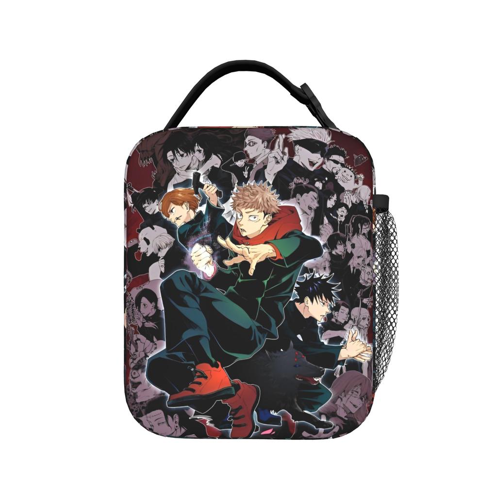 Gojo Satoru De Insulated Lunch Bags Cooler Bag Reusable,Meal Container Jujutsus Kaisens Anime Portable Tote Lunch Box