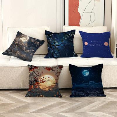 Aesthetic Moonlight Pattern Pillow Cushion Cover Pillowcase Living Room Sofa Home Decor