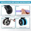 4/8Pcs Silicone Luggage Wheels Protector Cover Reduce Noise Anti-slip Suitcases Wheel Protection Rings Shock Absorption
