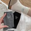 Gray Lace Bow Socks Spring And Autumn Pure Cotton Socks Korean Girls Look Slim And Tide Pile Up Socks