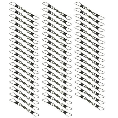 50pc Fishing Lures Hook Connector for Saltwater Freshwater Swivels with Snaps Bearing Rolling Swivels