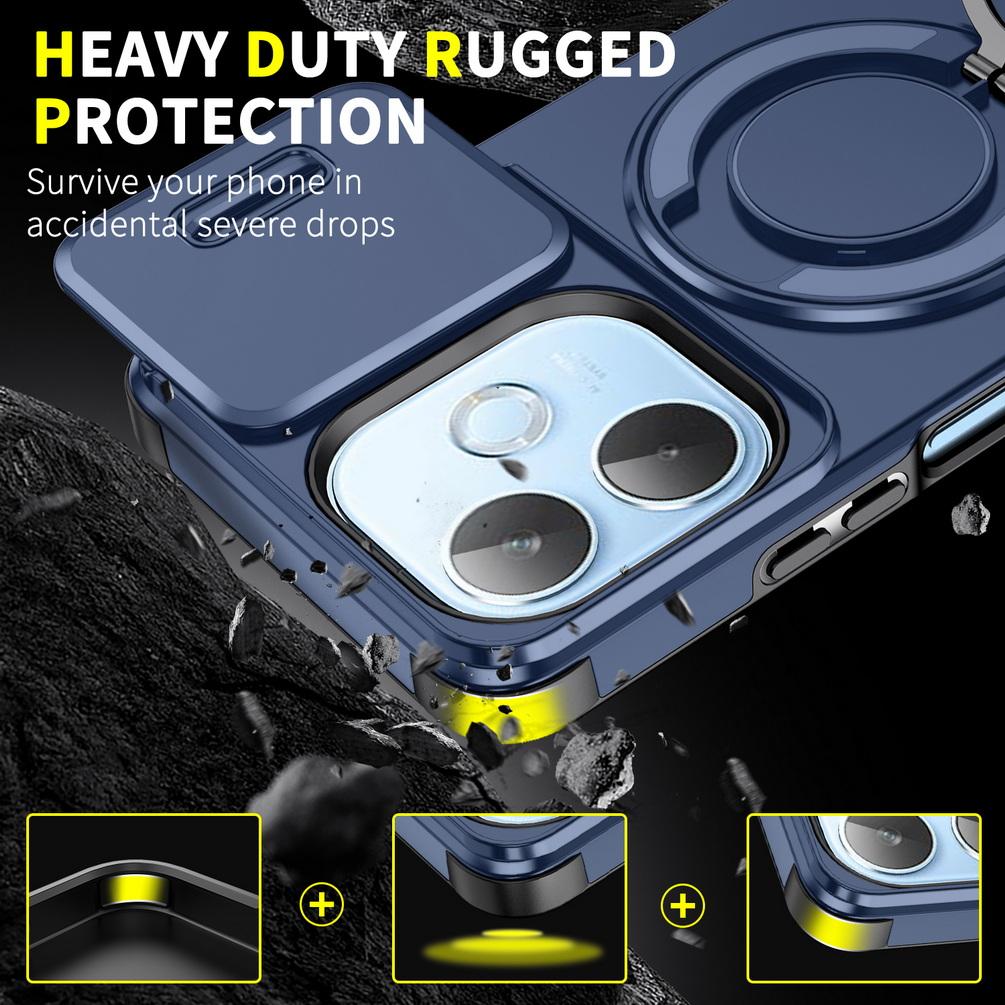 Sliding Camera Protects Phone Case for OPPO A5 Pro A3x A3 A40 A60 OPPO Reno 13F Reno 13 Pro Reno13 Metal Bracket Rugged Cover