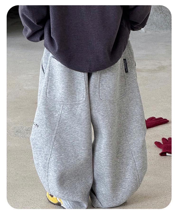 253551 Kids' Versatile Solid Color Loose Pants for Spring and Autumn