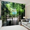 Nature Seagull Scenery Sea Forest Sky Beach Window Curtains For Living Room Kids Bedroom Bathroom Kicthen Door Home Decor2Pcs