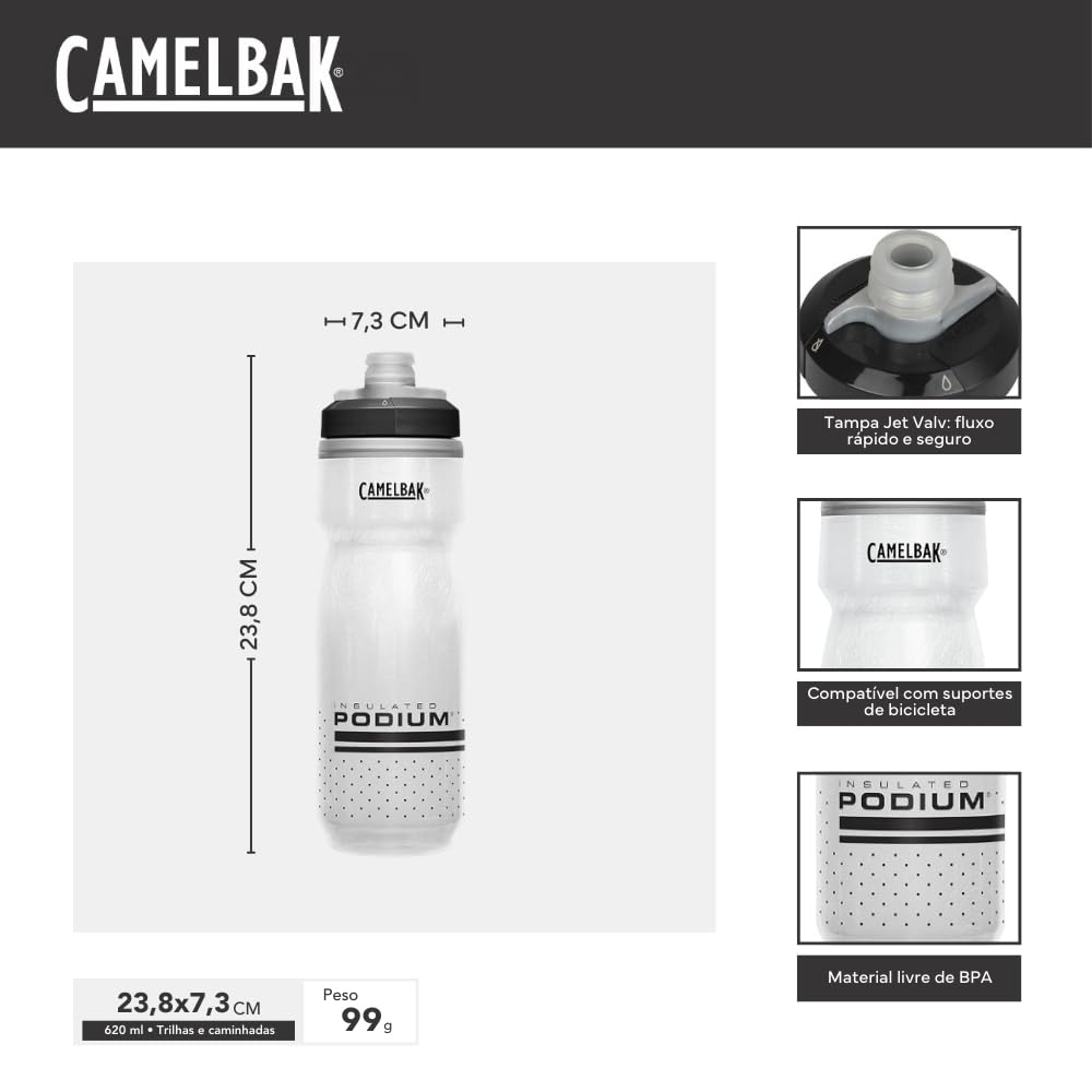 CAMELBAK Podium Chill Black Bottle, 620ml,