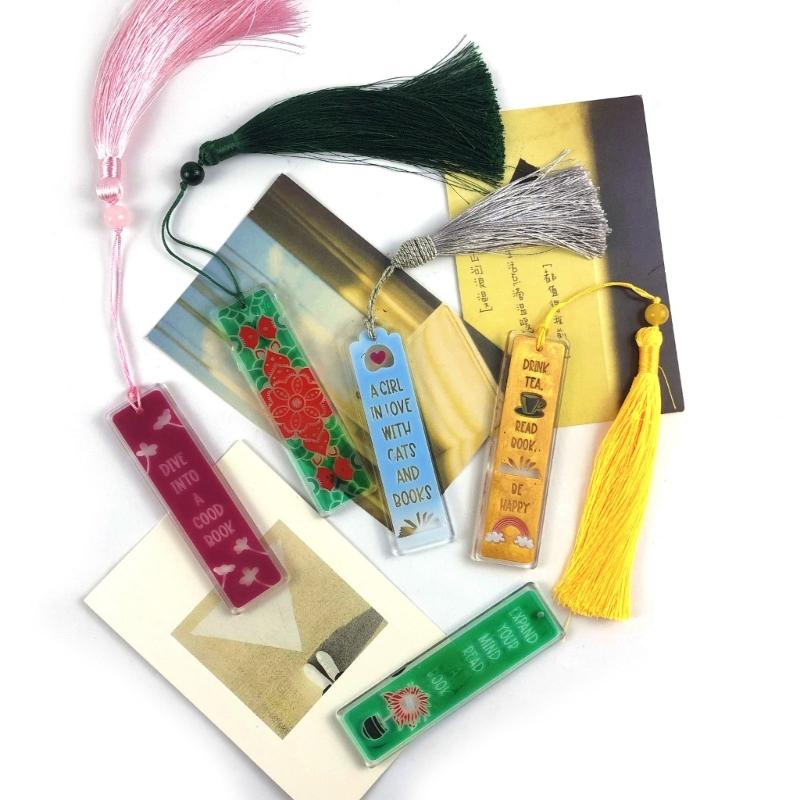 Rechteckige Blumen Lesezeichen Silikonform Gießform Bastelanhänger Harz Epoxid DIY Vollseitige Lesezeichenform für DIY-Fans