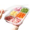 Divided Food Preparation Storage Box 4/5/6Grids Onion Ginger Fresh Storage