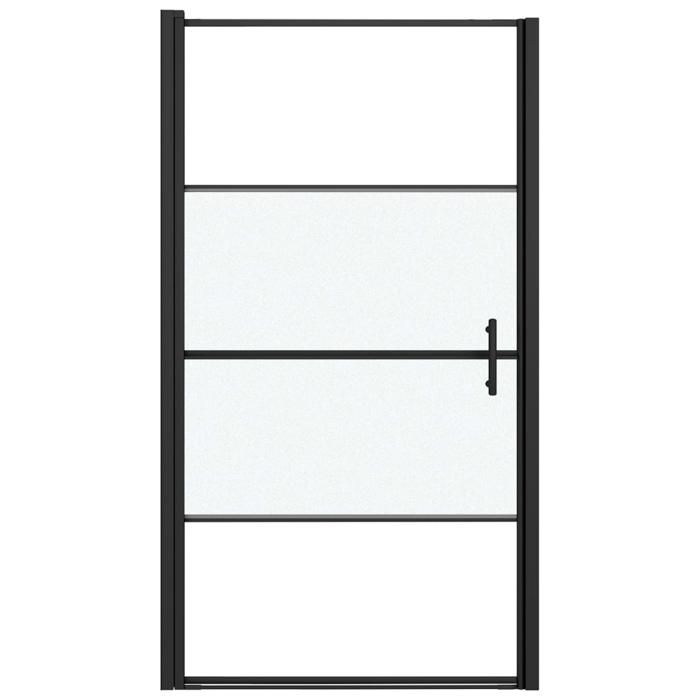 Porte de douche - Maison Exclusive - 97–100 x 178 cm - Verre trempé demi-dépoli 5 mm - Cadre noir ajustable