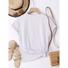 Women'S Comfortable Casual Short Sleeve Round Neck T-Shirt with Watermelon And Lime Design