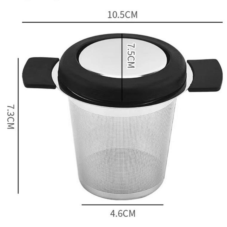 Mesh Tea Infuser Reusable Strainer Stainless Steel Teapot Loose Leaf Spice Filter Equipment Leak Double Handles