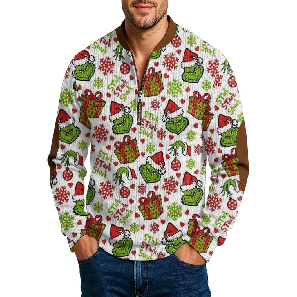 Men'S Outdoor Zipper Long Sleeved Sportswear Casual Sweatshirt