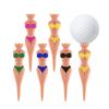 Plastic Golf Tees Set 30 Pack for First-Shot Use and Practice Play, Figure-Shaped Set with Ball Rest Top and Pointed Tip