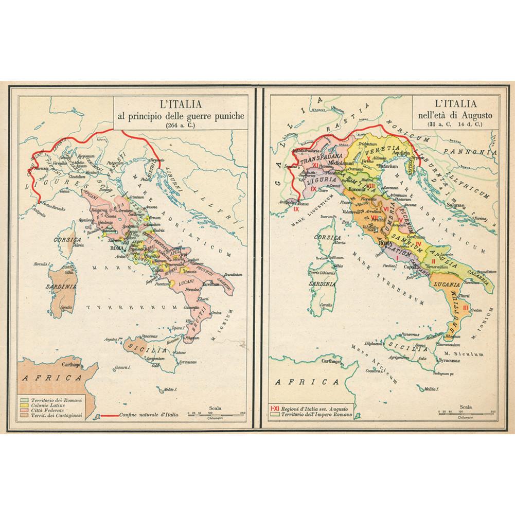 Fundal Harta Italiană-Harta Italiei Vintage,Decor de Perete Decor Acasă,Studiu,Instrumente Geografice,Instrumente Turism/educație