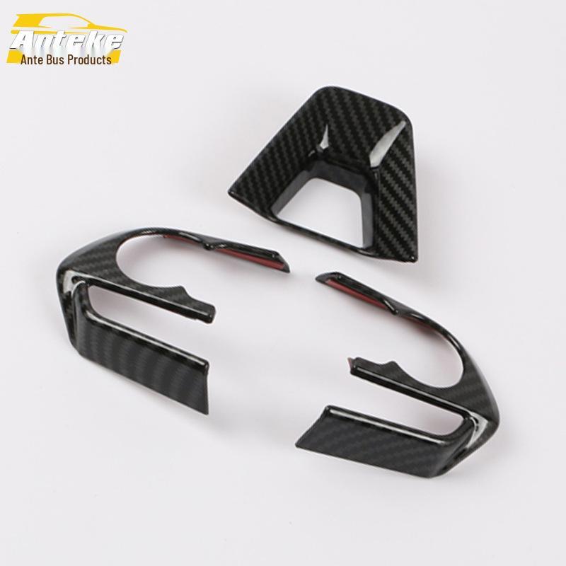 Fits 20 Velanda Models: Three-Spoke Steering Wheel Bright Strip & Center Console Dashboard Frame Accessories