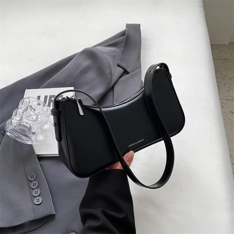 Small Cute Underarm Shoulder Bags for Women 2026 Trend Design Leather Handbags and Purses Y2K Silver Red Hand Bag Women Bag