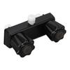 RV Shower Faucet Valve Diverter Shower Mixing Valve Control with 2 Knobs Wheel For RV Motor Home Black