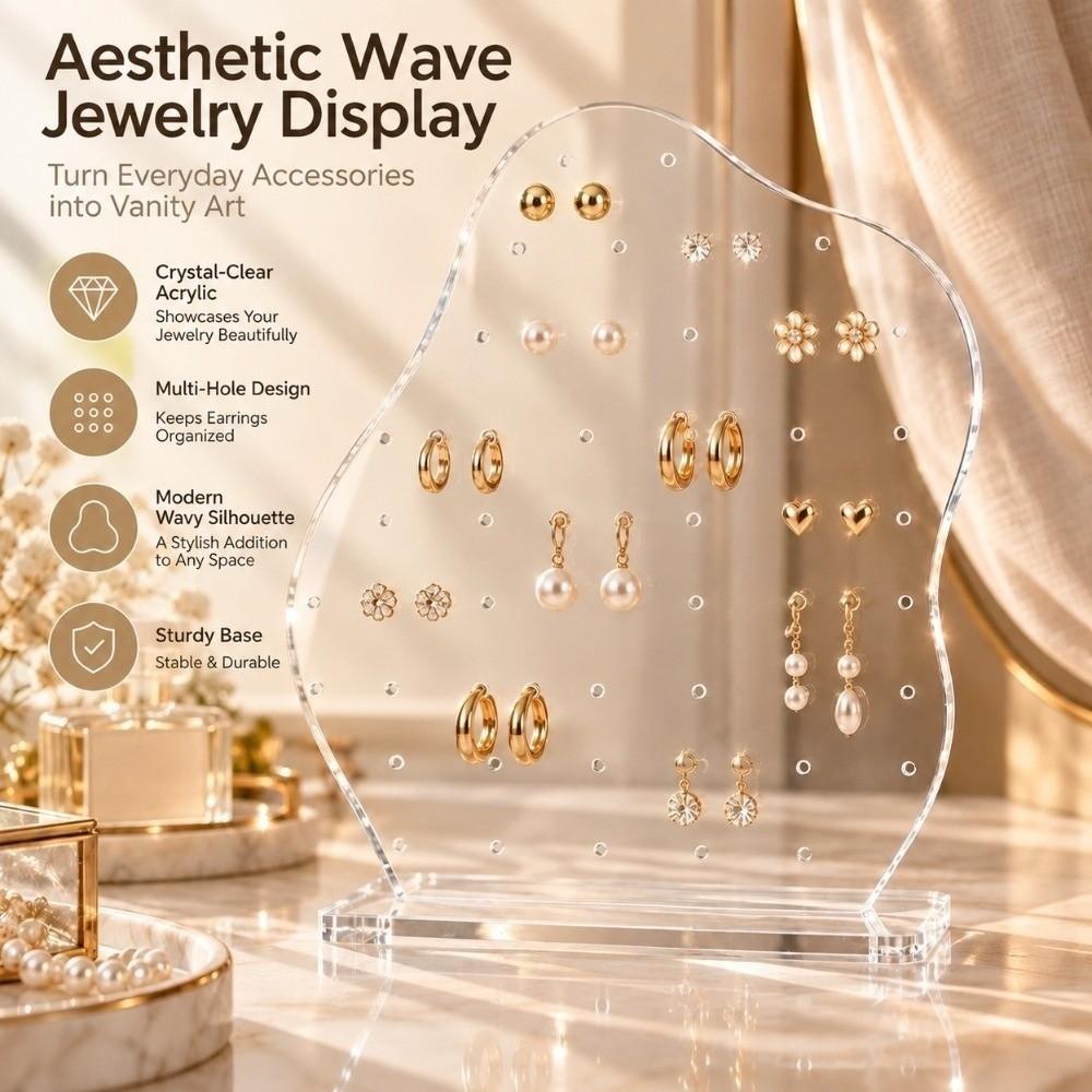 High-End Stud Jewelry Storage Organizer Clear Earring Holder Retail Market