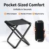 Foldable Portable Camping Stool Chair, Outdoor Fishing Seat Travel Hiking, Train Folding Chair Small Bench, Picnic Camp Stool