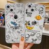 Urocze etui z kreskówkowym astronautą na iPhone 14 11 12 Pro 13 Pro Max XR XS X 6s 7 8 Plus SE 2020 13 Mini Luksusowe Przezroczyste Etui Odporne na Wstrząsy