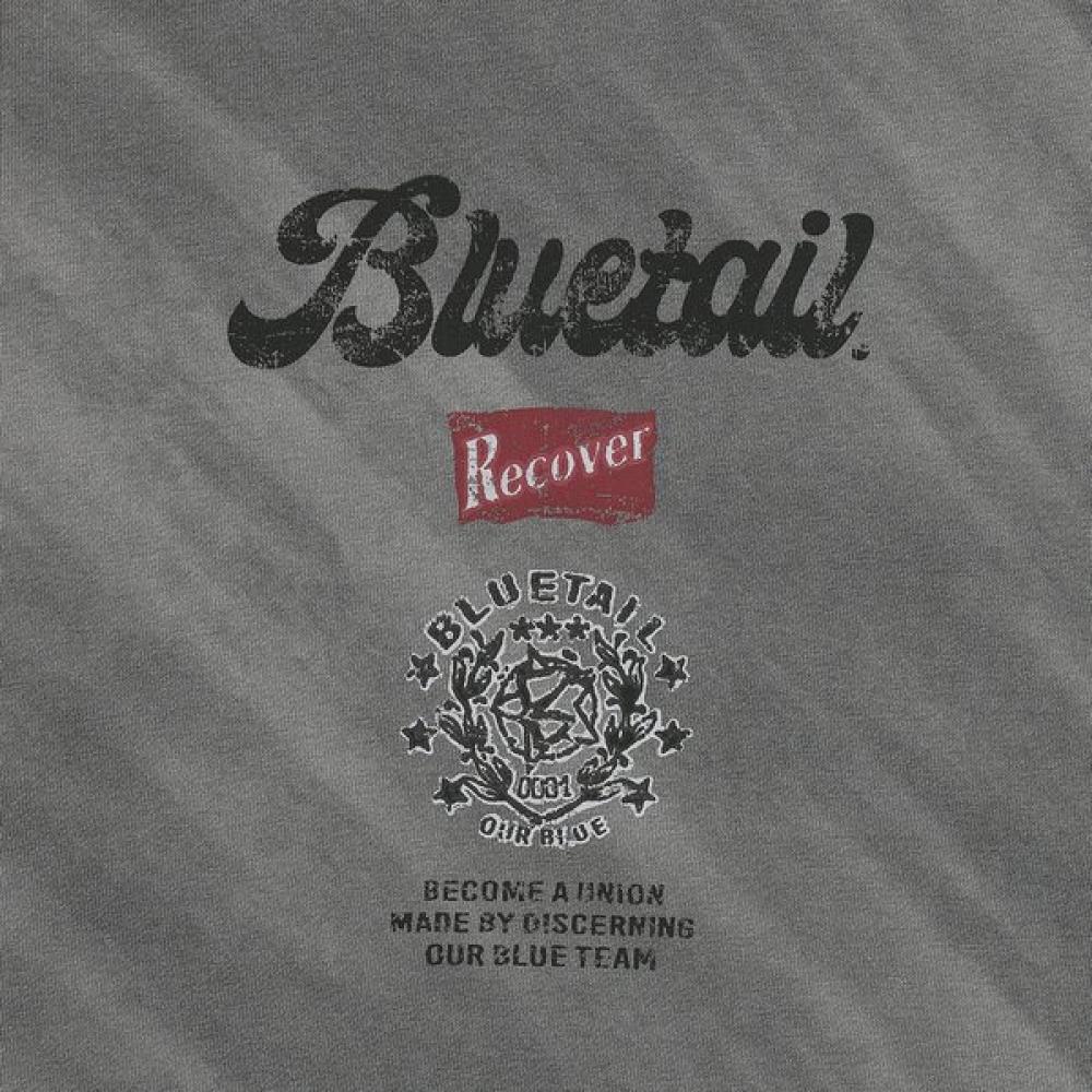 Bluetail Charcoal Grey Oversized Sweatshirt Aaa1ts01cg