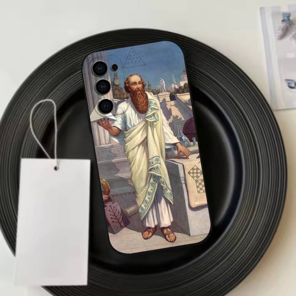 Renaissance A-Art  Phone Case Black Silicone Soft For Samsung S25,S24,S21,S22,S23,S30,Ultra,S20,Plus,Fe,Lite