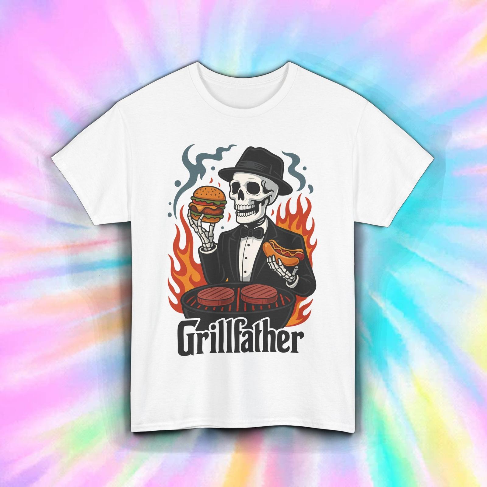 Grillfather Shirt Skeleton BBQ Grill Master Funny Cooking Dad Tee S-5XL S разноцветный
