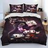 Parure de lit dessin animé Cuphead et Mugman pour garçons et filles, housse de couette double, queen size, taie d'oreiller, lit pour enfants et adultes, textile de maison