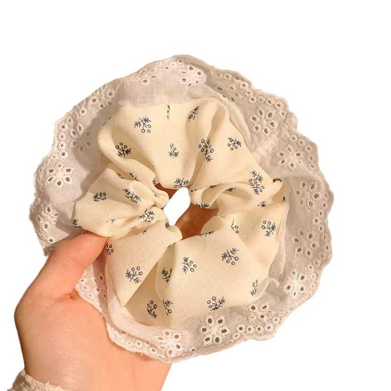 1pc Artistic Style Lace Lace Large Intestine Headband with a High-end and Retro Temperament Hair Accessory