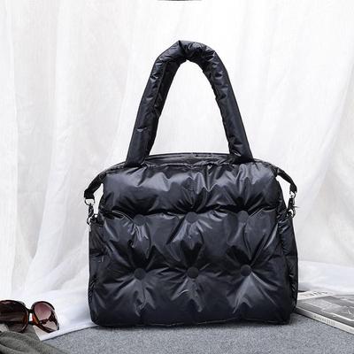 Fashion Winter Warm Single Shoulder Tote Women Space Pad Cotton Feather Down Bag Bucket Handbag