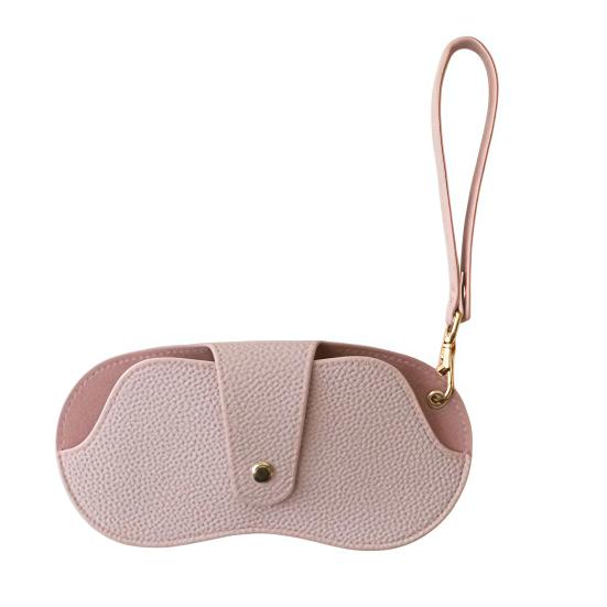 Sunglasses Storage Pouch, Imitation Leather Hanging Glasses Case with Carabiner, Portable Eyeglasses Holder for Bag