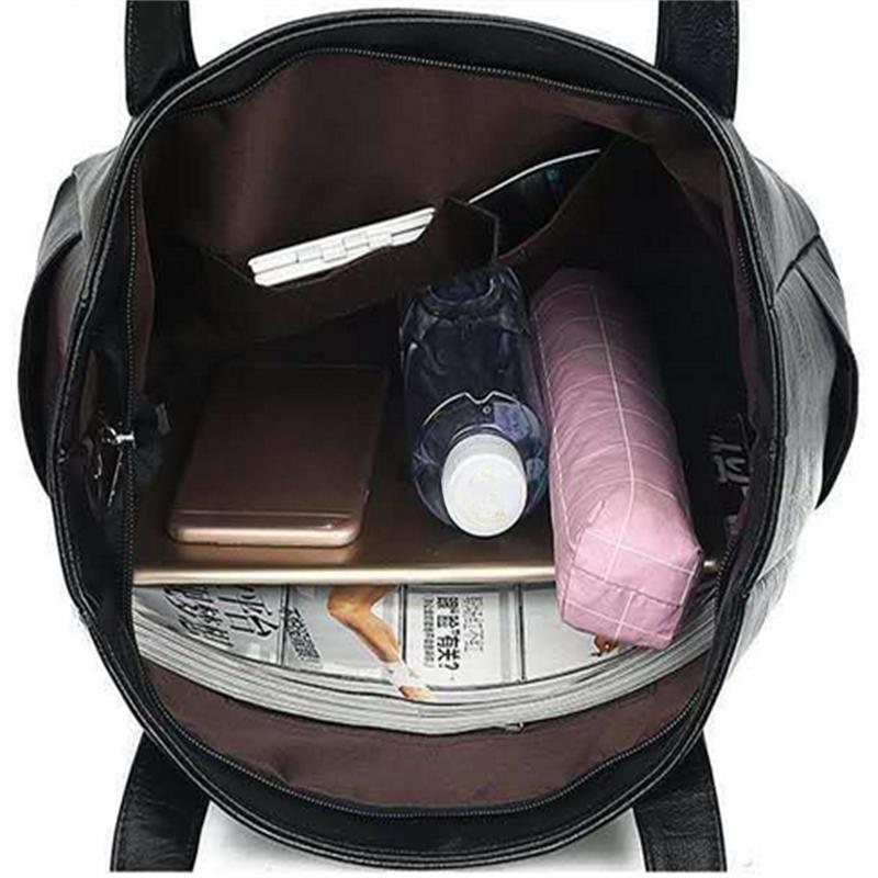 Geantă de tote ocazională de mare capacitate pentru femei, geantă de mână de lux, geantă de umăr pentru femei, geantă vintage din piele PU