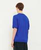 KNITTED Cool Summer Essential Round Short Sleeve Knit Tee Blue