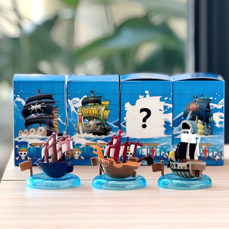 One Piece Pirate Ship Model Set For Kids Pvc Collectible Figures Desk Decor Gift